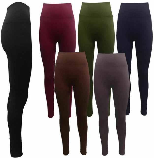 Da Donna HIGH Leggings Vita Lunghezza Intera Seamless Snellente Modellante Leggy