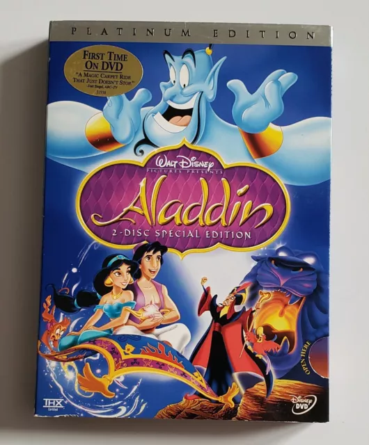 Walt Disney Aladdin (DVD, 2-Disc, Platinum Edition, 2004) Special Edition