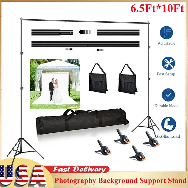 10FT PHOTOGRAPHY PHOTO Backdrop Support Stand Set Background Crossbar 4