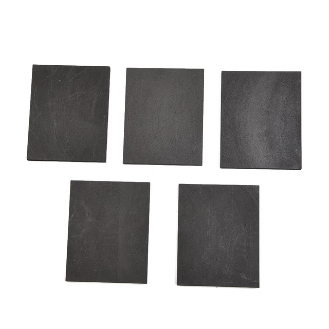5 pezzi set elettrodi di grafite ad alta purezza piastre rettangolari puro 9999%