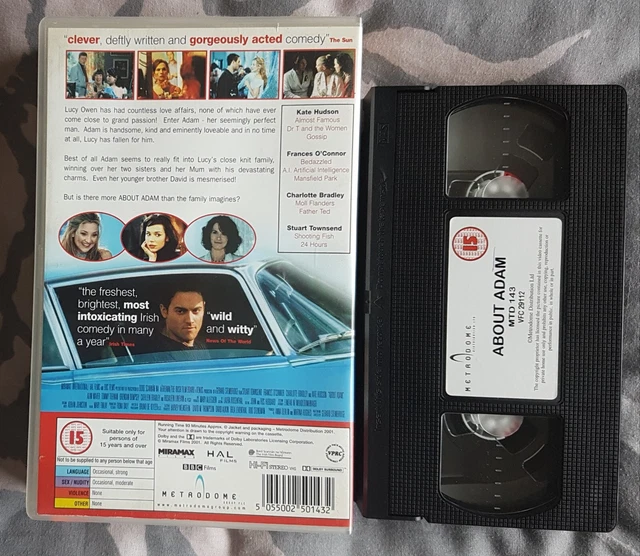 ABOUT ADAM (VHS) BIG BOX - Kate Hudson + Stuart Townswend + Frances O ...