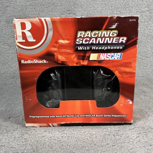 NASCAR Racing Headset Scanner Headphones Black Adjustable Volume Control READ