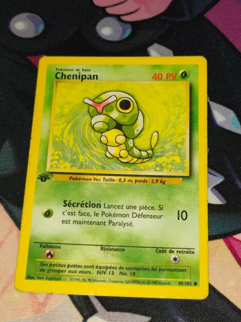 Carte Pokemon CHENIPAN 45/102 Commune Set de Base EDITION 1 Wizards FR