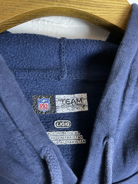 Felpa con cappuccio NFL New England Patriots da uomo grande blu football americano USA 4