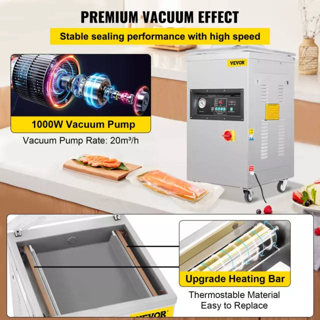 Chamber Vacuum Sealer DZ-400/2E Automatic Food Sealing Packing Machine 220V Deep 3