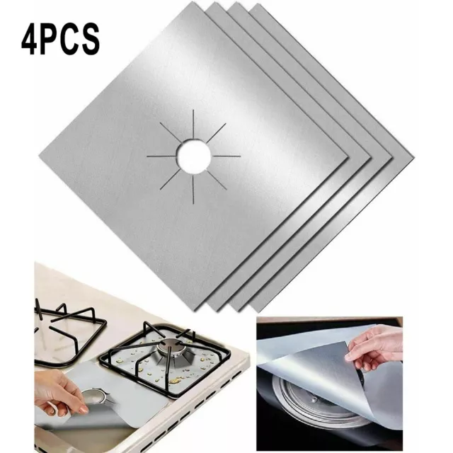 Keep Your Gas Range Clean with 4x Reusable Non Stick Stove Hob Protectors
