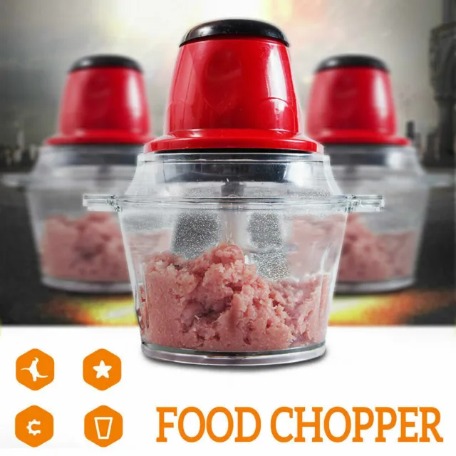 2.0L Electric Food Processor Blender Mixer Chopper Meat Grinder Vegetable Salad