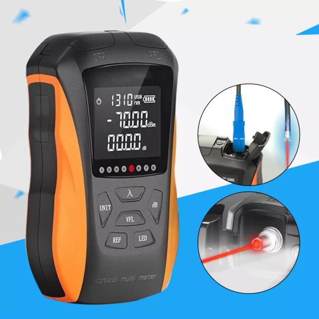 NEW 15KM -70+10dBm Fiber Optic Cable Tester Optical Power Meter Red Visual Fault