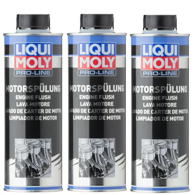 3x Liqui Moly 2427 Pro-Line Motorspülung Motorreiniger 500ml