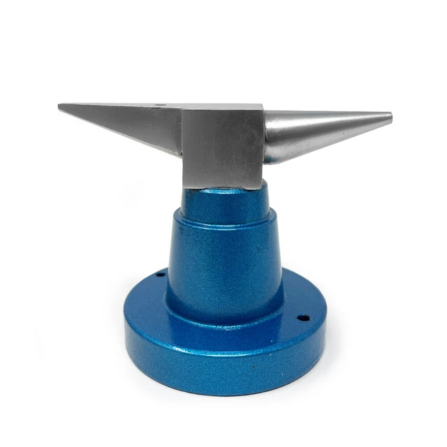 Jewellers Horn Anvil on Round Base Triangular and Rounded Double Ended Tool