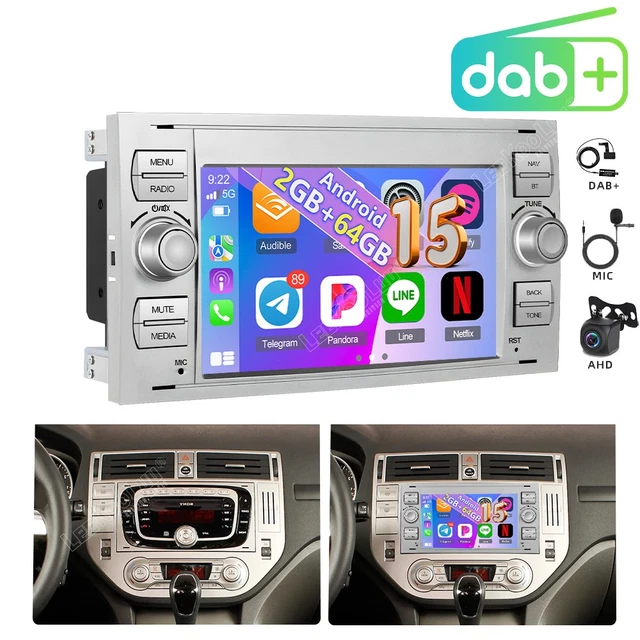 Black Double DIN Fascia Trim Panel For Ford Fiesta 2005+ – Motor Guard CT24FD18
