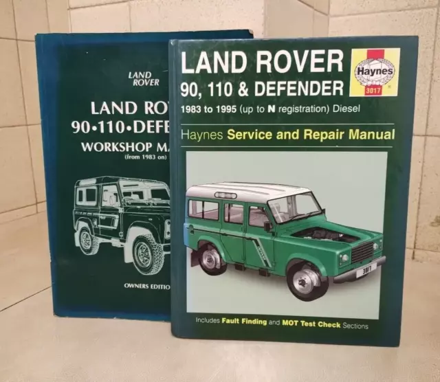 Land Rover 90 110 Defender Owners Edition And Haynes Workshop Manual From 1983