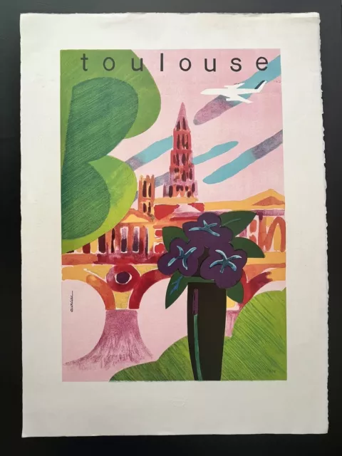 Affiche ancienne originale  « TOULOUSE »  - 1993 - AURIAC