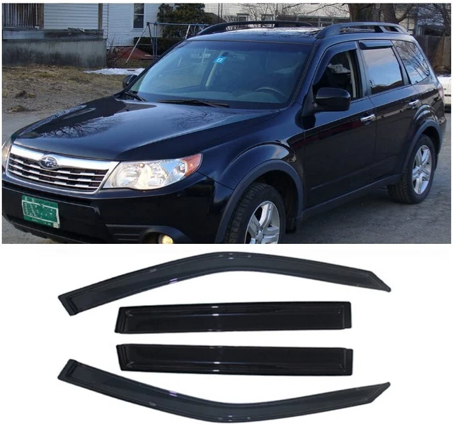 Kucaruce 2009-2013 Subaru Forester 4pc outside mount window deflector/rain guard