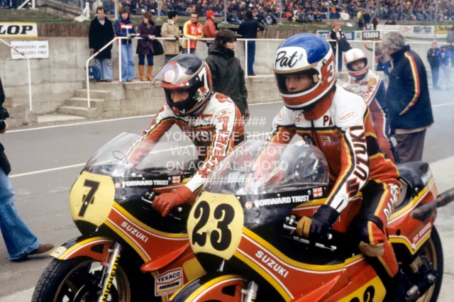 Barry Sheene Pat Hennen 1978 Photo Print Motor Cycle Grand Prix Racer Super Bike