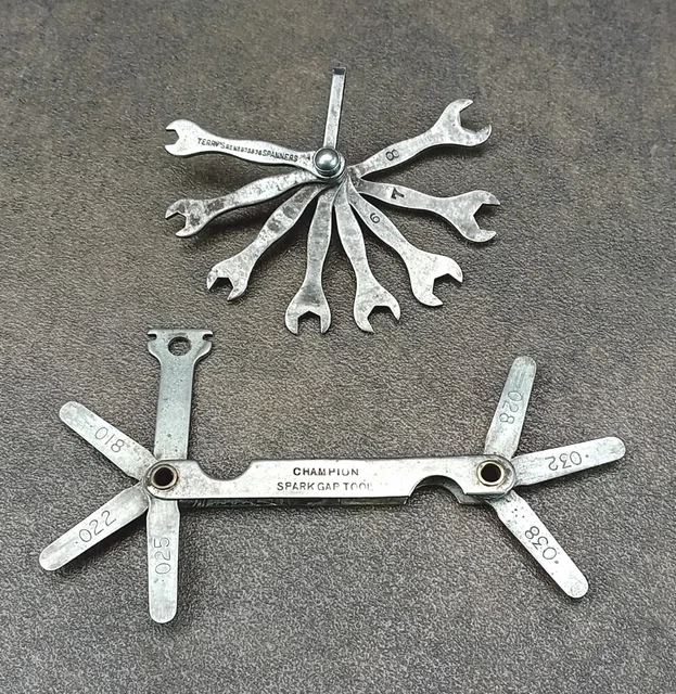 VINTAGE CHAMPION SPARK Plug Gap Tool & Terrys Spanners Feeler