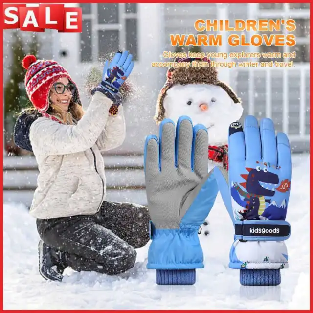 Cartoni animati in pile corallo guanti caldi regolabili moda regali invernali per ragazzi ragazze