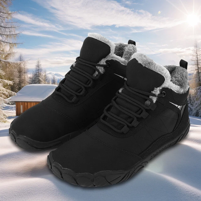 WINTER PLUSH BOOTS Wide Toe Box Barefoot Shoes Non Slip Waterproof for