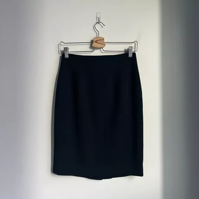 Ralph Lauren Purple Label Women's Wool Pencil Skirt in Black Size US 6