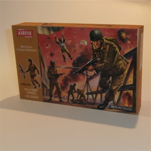 Reproduction Box AIRFIX EMPTY BRITISH Paratroopers Paratroops Early Repro Box 1:32 Scale ...