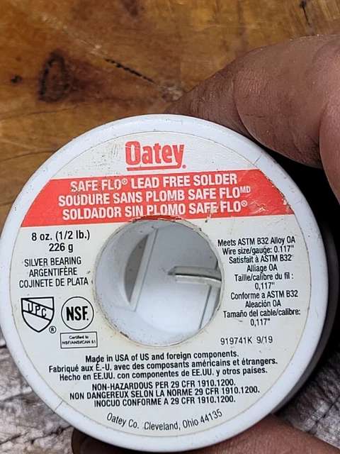 Oatey Lead Free Silver Solder, 6.4 oz