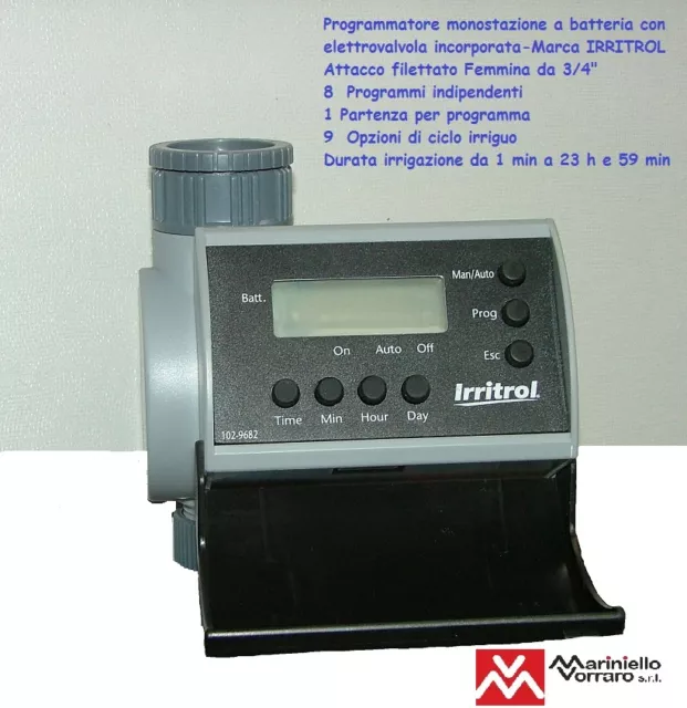 Programmatore Elettronico Monostazione a batteria marca Irritrol tipo IT-ETT