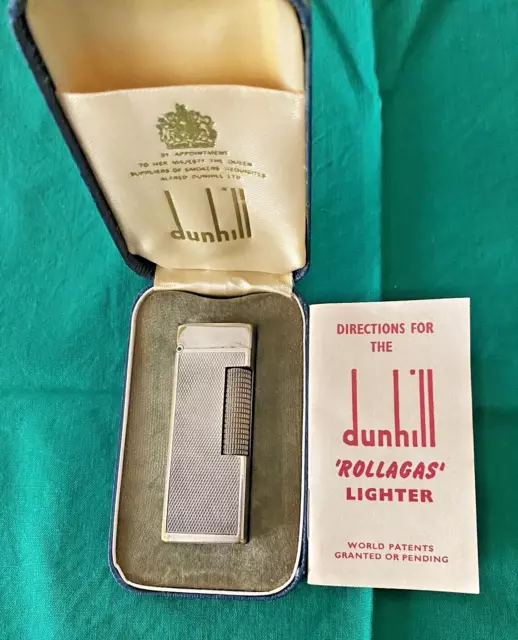 Accendino Dunhill made in Switzerland Rollagas Lighter  argentato