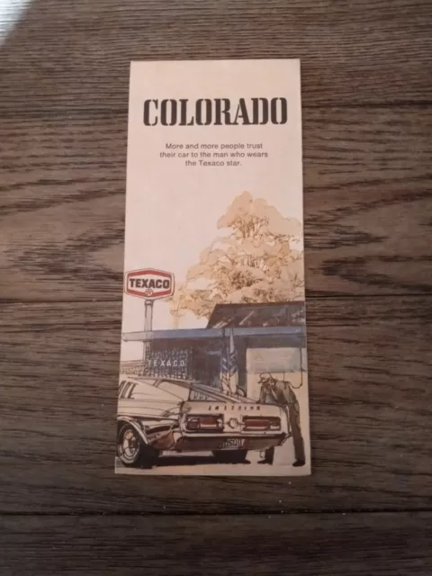 1972 Texaco Travel Service Office Colorado Road Map