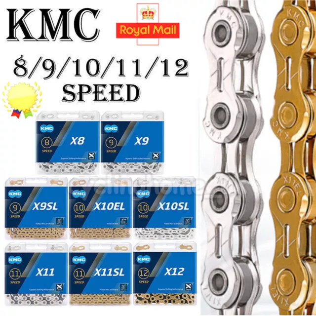 KMC 6/7/8/9/10/11/12-Speed Bike Chain MTB Stretch-Proof fits Campy SRAM Shimano