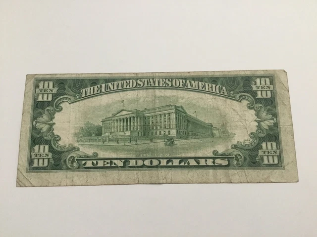 VINTAGE rare 1953 $10 SILVER CERTIFICATE STAR NOTE TEN DOLLAR BILL HAMILTON BLUE 3