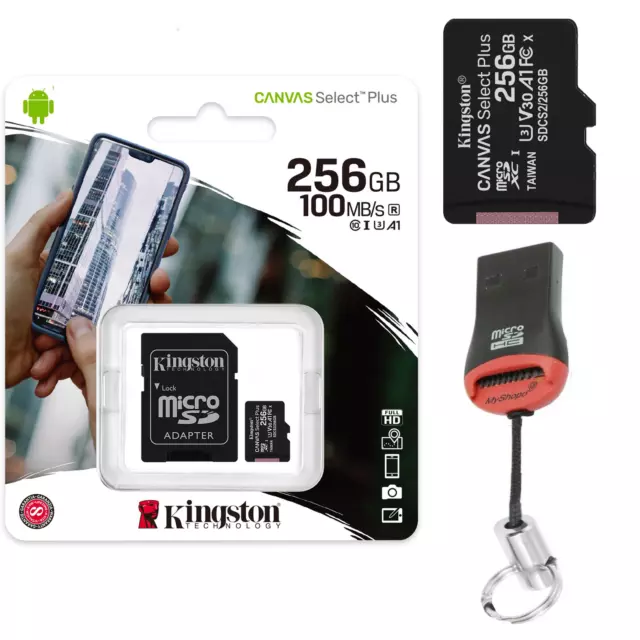 256GB Tarjeta De Memoria Para Galaxy Note 20 Ultra Smartphone Kingston Micro SD