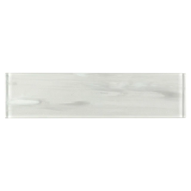 Modern Hand painted 3x12 White Subway Glass Tile (Box of 24) MTO0659