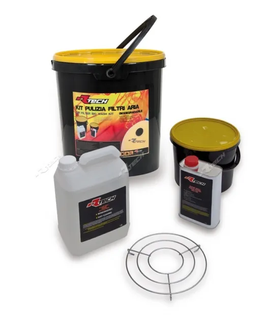 Kit Bio pulizia filtro aria moto + 1 lt olio + 5 lt detergente Racetech Twin Air