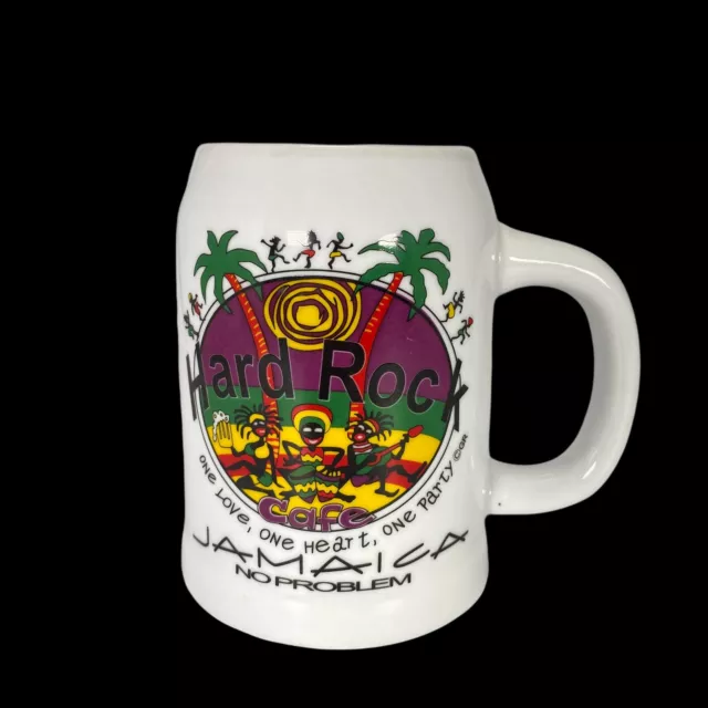 Hard Rock Jamaica Beer Stein Mug Collectible Souvenir 5.5” No Problem 16 oz