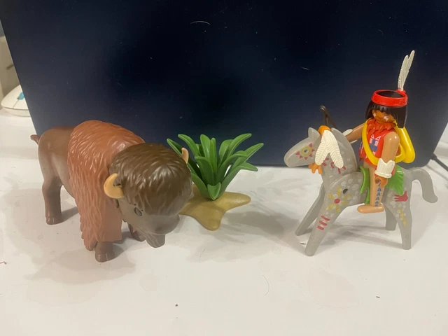 PLAYMOBIL FIGURINE DE chasseur western à cheval avec armes EUR 13,99 - FR