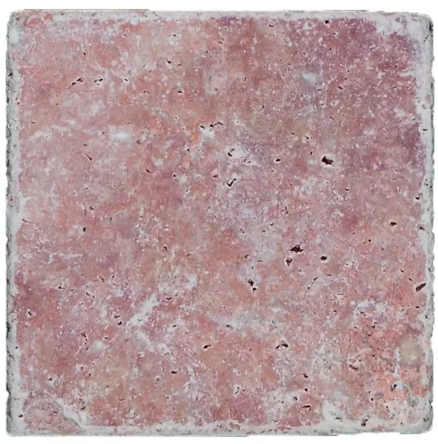 Carreaux travertin pierre naturelle rouge Rosso Antique F-45-46130_b | 50 pièces
