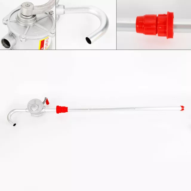 55 Gallon 10GPM Drum Rotary Barrel Pump Hand Crank Fuel Oil Gas Transfer Pump