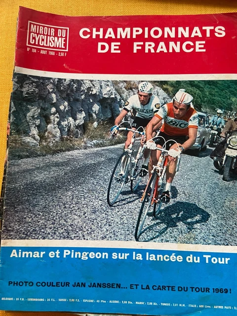 Miroir du Cyclisme n°104 août 1968 Championnats de France Aimar / Pingeon