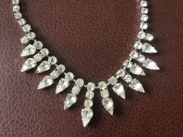 Vintage 1930's Art Deco Style Diamante Necklace