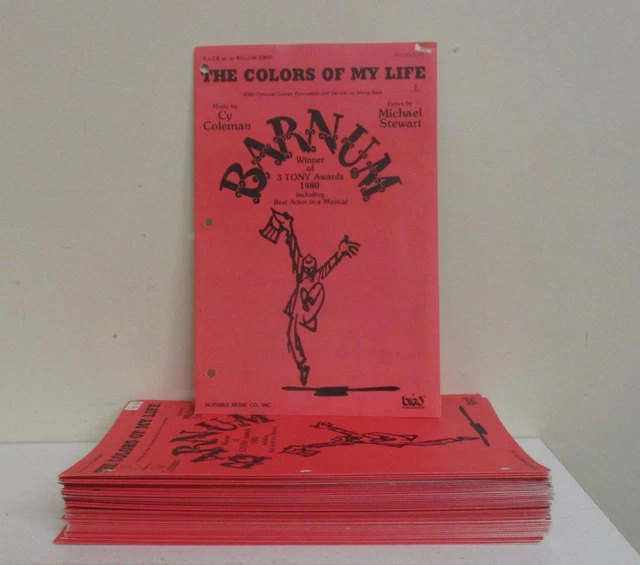 Choir/Chorus SATB Sheet Music: The Colors of My Life from Barnum - 40 Copies