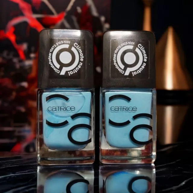 2X CATRICE ICONails GEL Lacquer Nagellack 117 Aqua Man- icure 10,5ml 💅