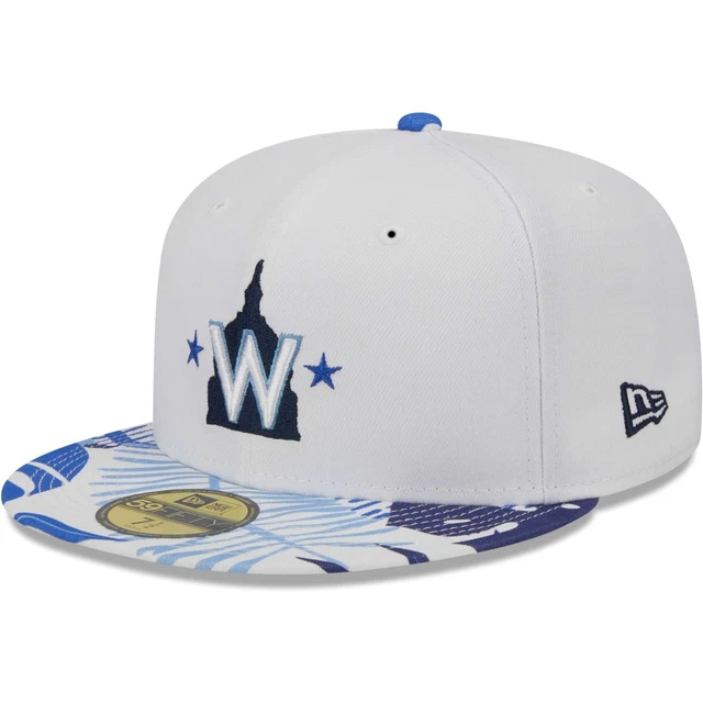Men's New Era White/Blue Washington Nationals Flamingo 59FIFTY Fitted Hat