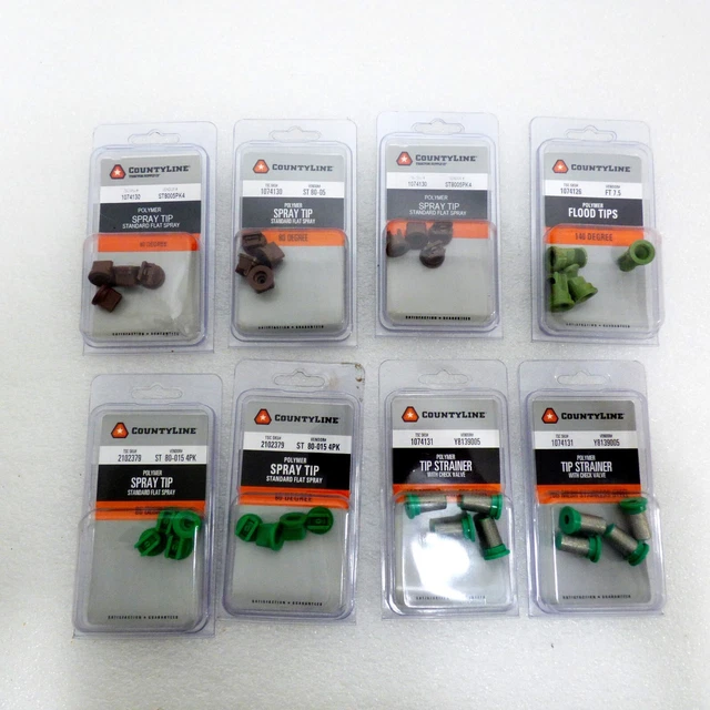 New polymer spray tip standard flat flood tip strainer more lot Countyline