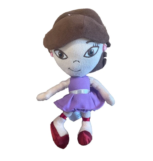 DISNEY LITTLE EINSTEINS June Plush Doll Toy Purple Dress Beanie Bottom ...