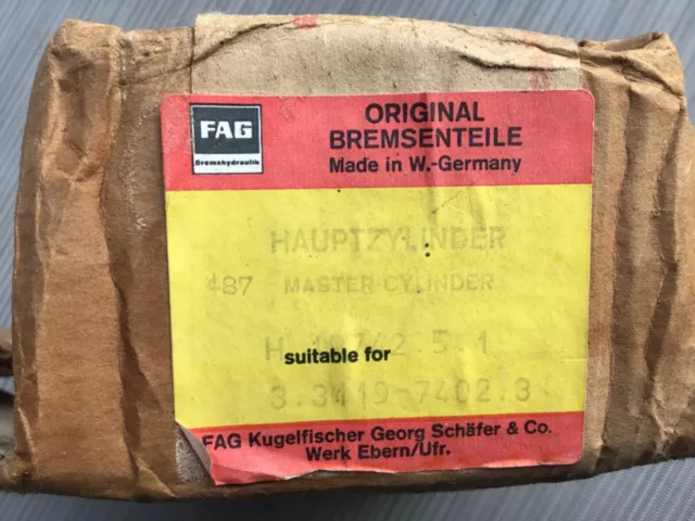 Ford 17M,20M ab9/64 Hauptbremszylinder,Master Cylinder,NOS,Original FAG