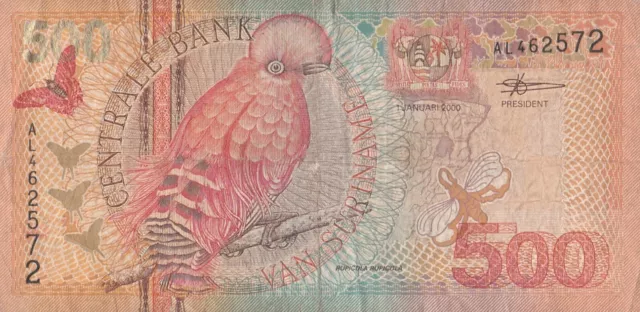 Suriname Banconota 500 Gulden 2000 Circolata