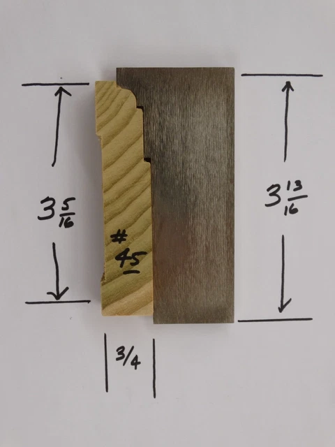 Shaper / Molder Custom Corrugated Back / CB Knives For 3/4" x 3 5/16" Casing