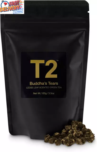 Buddhas Tears Green Tea, Loose Leaf Green Tea in Resealable Foil Refill Bag, 100