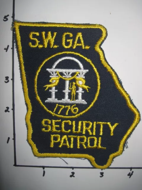 GA - Southwest Georgia Security Patrol patch State Shape SW GA police *old*