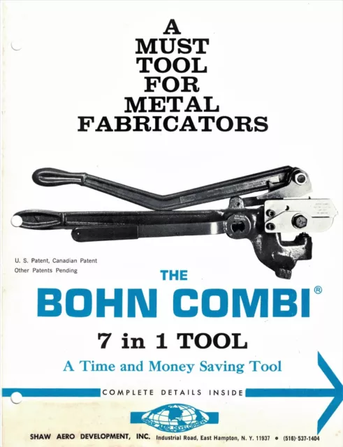 Bohn Combi Literature late 1970s (?) from Shaw Aero Development Inc